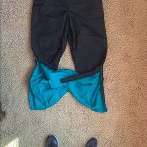 Black and Teal Snow Pants